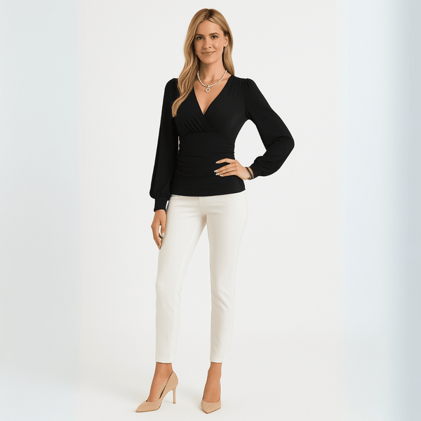 Glam V - hals Bluse - Møssa Norway