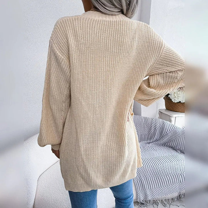 Møssa – Emilia Strikket Cardigan med Lanterneermer - Møssa Norway