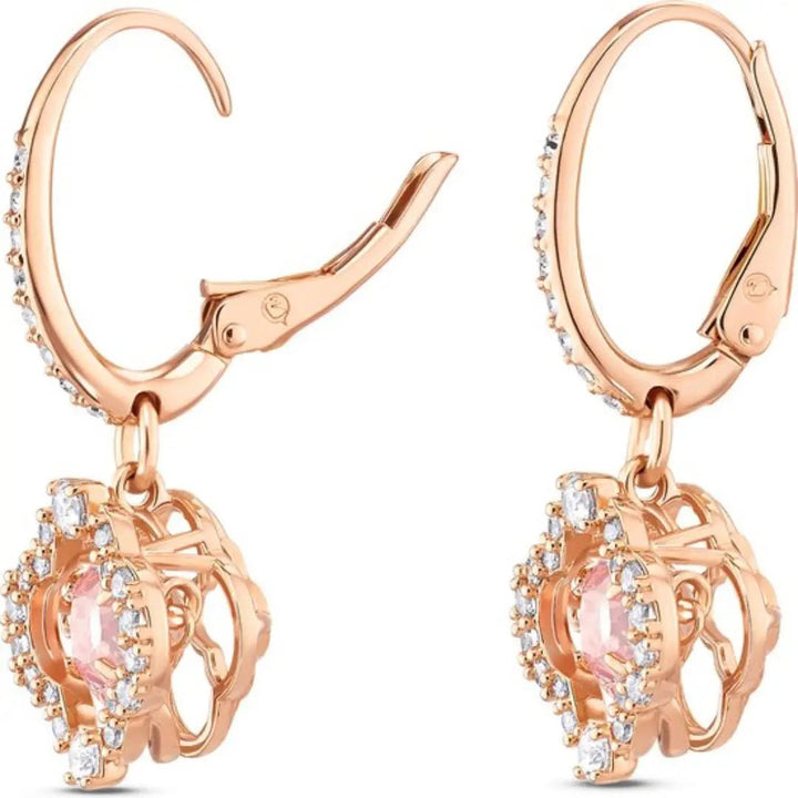 Møssa – Roséluxe Øredobber med Zirkon og Blomsterdesign - Møssa Norway