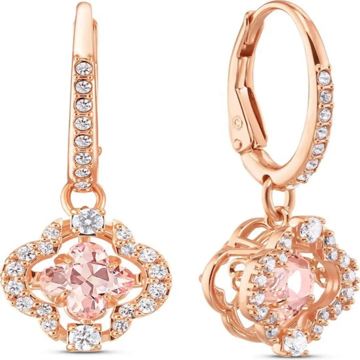 Møssa – Roséluxe Øredobber med Zirkon og Blomsterdesign - Møssa Norway